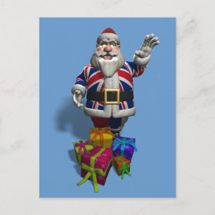 UK Santa Claus Feiertagspostkarte