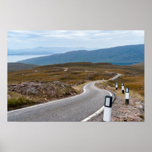 UK, Schottland - Einspurstraße Poster