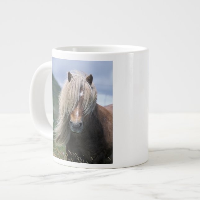 UK, Schottland, Shetland Islands, Shetland Pony Jumbo-Tasse (Vorderseite Links)