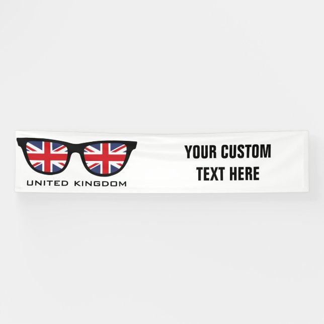 UK Shades benutzerdefinierte Text- und Farbbanner Banner (Horizontal)