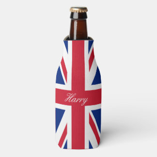 UK Union Jack Britische Flagge Personalisiert Flaschenkühler