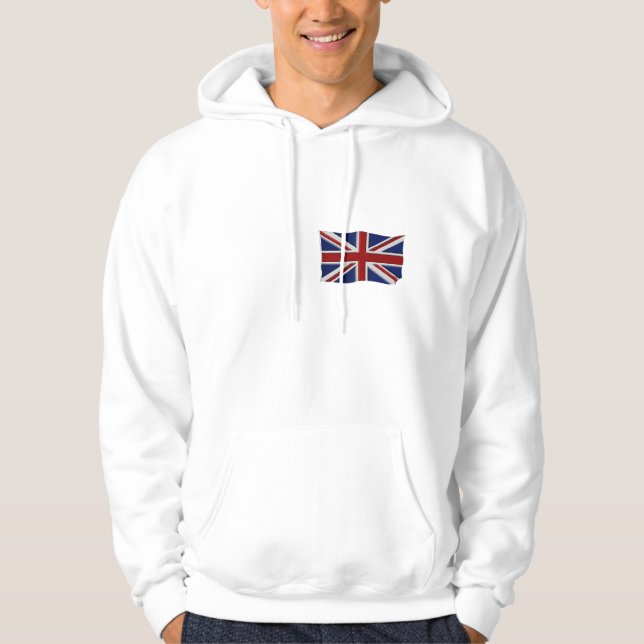 UK UNION JACK BRITISH FLAG Patriotic Hoodie (Vorderseite)
