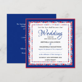 UK UNION JACK Custom Patriotic Square Wedding Einladung
