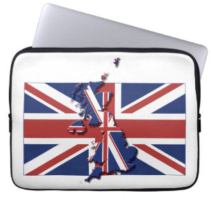 UK UNION JACK Flag Map Patriotic Computer Laptopschutzhülle
