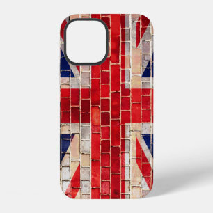 UK-Union-Jack-Flagge auf einer Ziegelwand Case-Mat iPhone 12 Hülle
