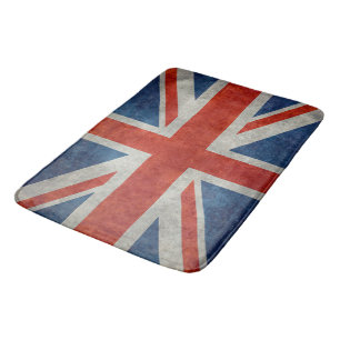 UK-Union-Jack-Flagge im Retro-Stil mit Vintage-Tex Badematte