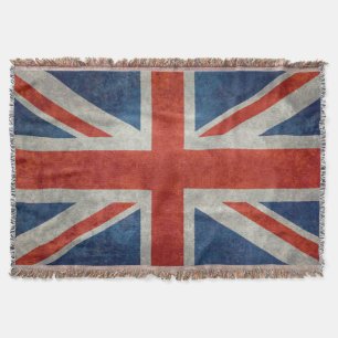 UK-Union-Jack-Flagge im Retro-Stil mit vintage-tex Decke