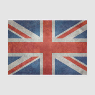 UK-Union-Jack-Flagge im Retro-Stil mit vintage-tex Seidenpapier