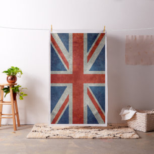 UK-Union-Jack-Flagge im Retro-Stil mit vintage-tex Stoff