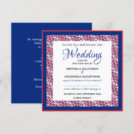 UK UNION JACK Patriotic Custom Square Wedding Einladung