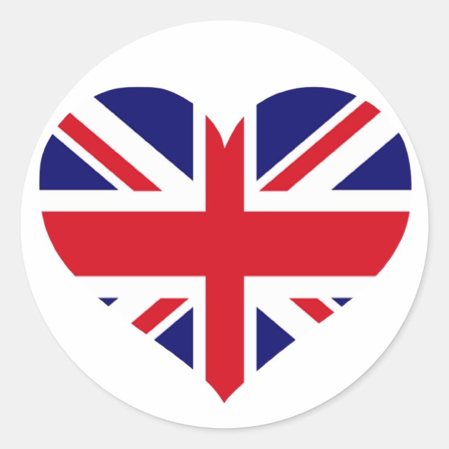 UK Union Jack Runder Aufkleber (Vorderseite)