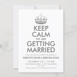 UK Union Jack Wedding Britain Silver Crown Ankündigung