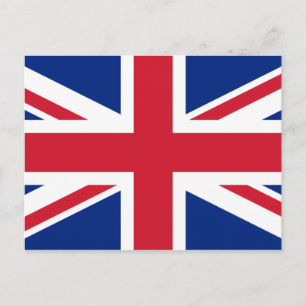 UK United Kingdom Union Jack Flag Postkarte
