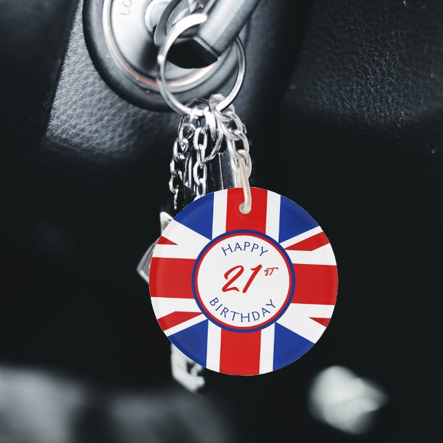 UK Vereinigtes Königreich British Happy Birthday Schlüsselanhänger (UK United Kingdom British Happy Birthday Keychain)