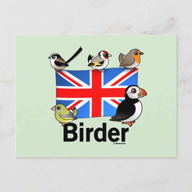 UK Vogelbeobachter Postkarte (Vorderseite)