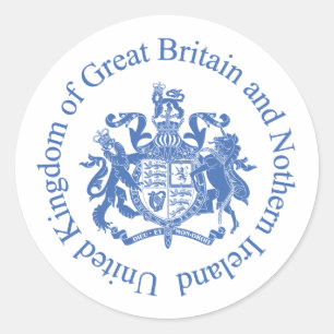 UK-Wappen Runder Aufkleber