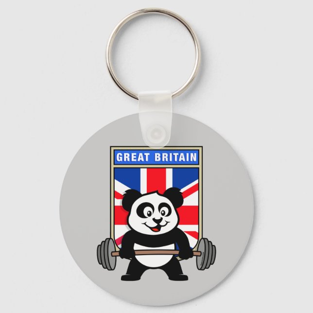 UK Weightlifting Panda Schlüsselanhänger (Vorderseite)