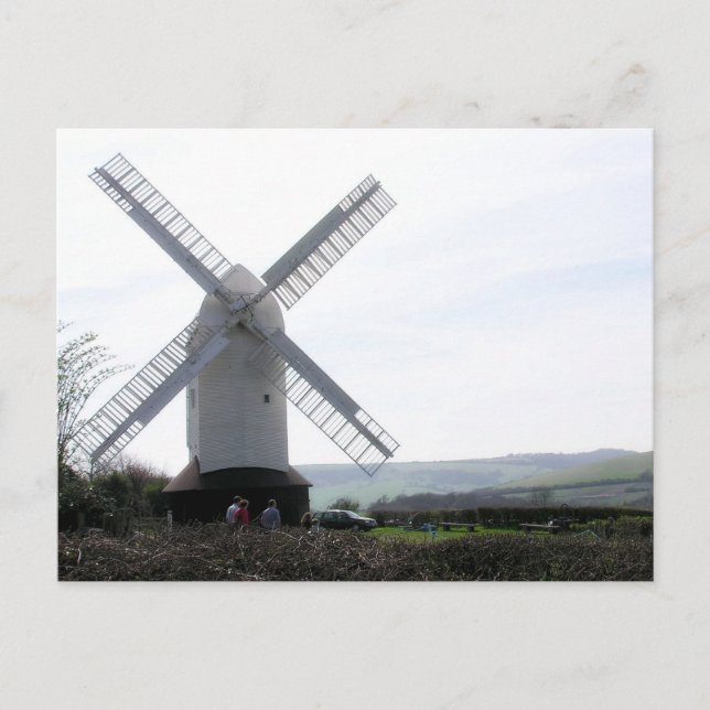 (UK) White Windmill Postcard Postkarte (Vorderseite)