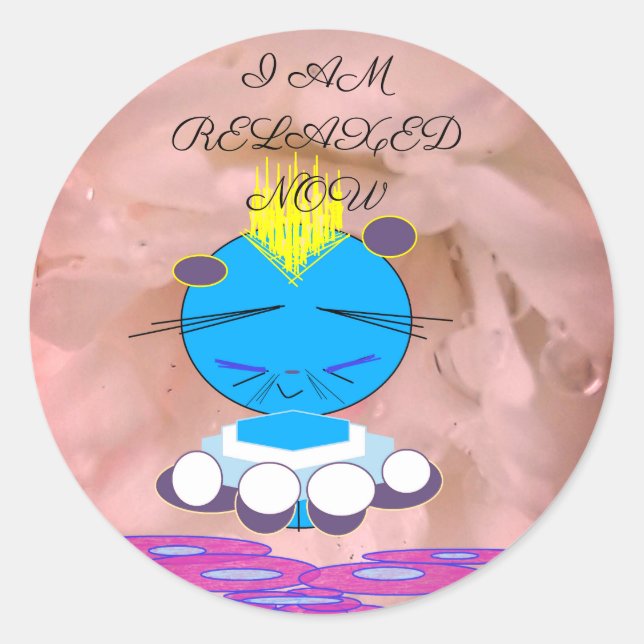 UKAT ICH BIN JETZT ENTSPANNT RUNDER AUFKLEBER (Vorderseite)