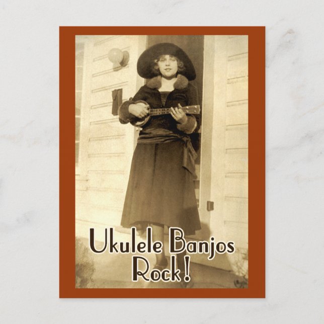 Uke Banjos Rock Postcard Postkarte (Vorderseite)