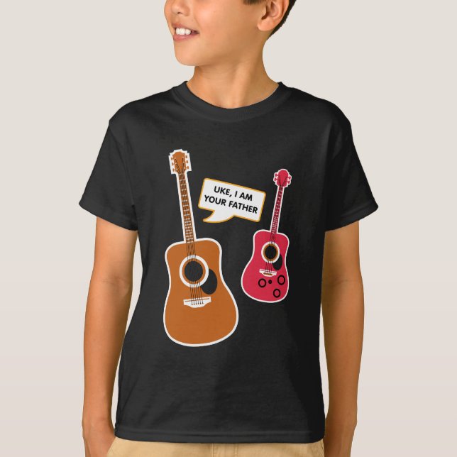 Uke bin ich Ihr Vater - lustiges Ukelele T-Shirt (Vorderseite)