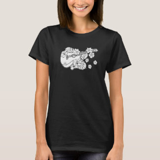 Uke Blumen Gitarrenmusik Gitarrist Ukulele T-Shirt