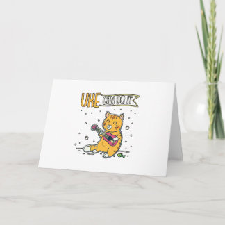 UKE Can Do It Ukulele Ukelele Cat Gitarre Musik Karte