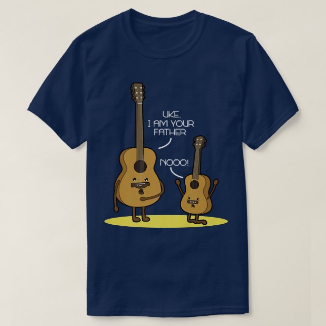 Uke I Am Your Father Ukulele Funny Guitar Music Pr T-Shirt (Design vorne)