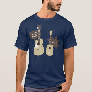 Uke I Be Your Vater Ukulele Gitarre Musik3088 T-Shirt