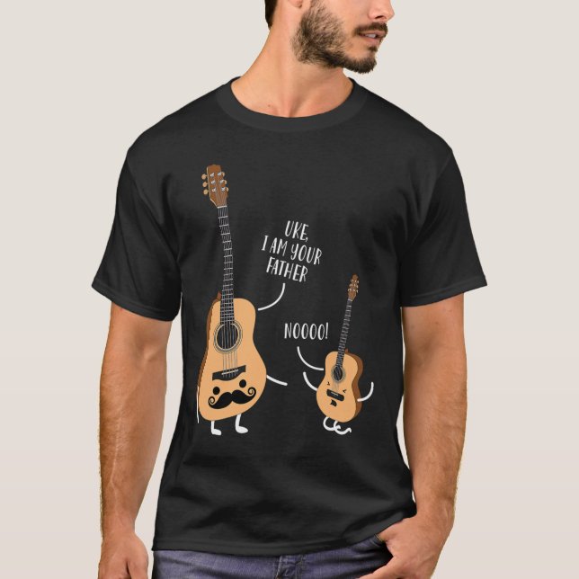 Uke I Bin Dein Vater T Shirt Ukulele Guitar (Vorderseite)
