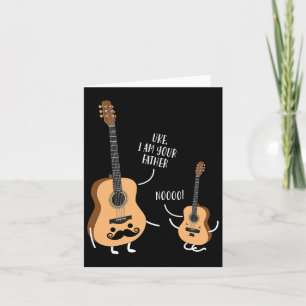 Uke I Bin Dein Vater T Shirt Ukulele Guitar Karte