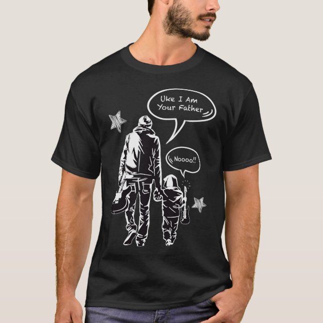 Uke, ich bin dein Vater! Wesentlicher Retro-T - Sh T-Shirt (Vorderseite)
