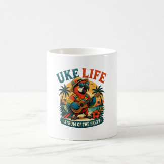 Uke Life Parrot – Island Vibes Ukulele Bird Kaffeetasse