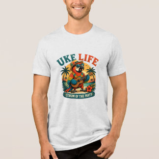 Uke Life Parrot – Island Vibes Ukulele Bird Tri-Blend Shirt