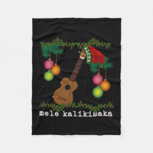 Uke Mele Kalikimaka Ukulele Weihnachtslieder Aloha Fleecedecke