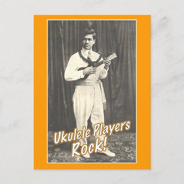 Uke Players Rock Postcard Postkarte (Vorderseite)