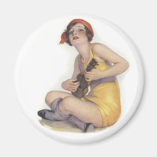 Uke Playing Flapper Magnet