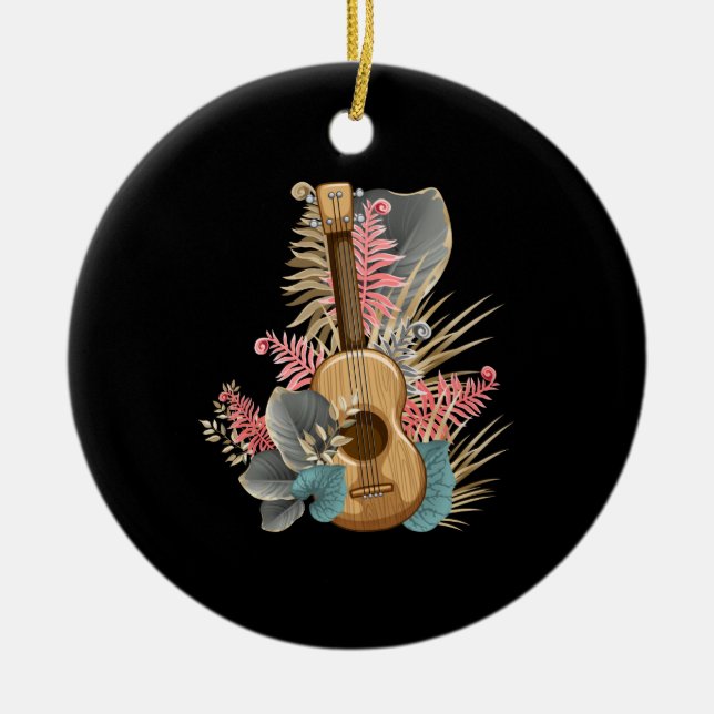 Uke Ukulele Guitar - Musician Guitarist Ukulele Keramik Ornament (Vorne)