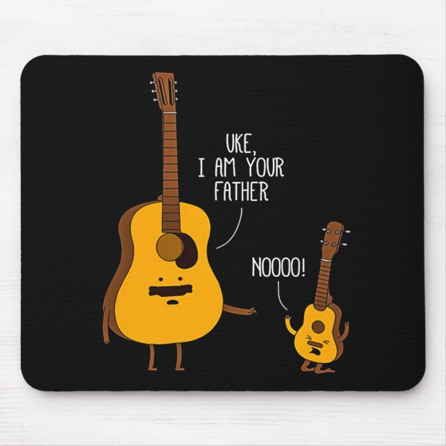 Uke Ukulele Ich bin dein Vater Nooo Geschenk für V Mousepad (Vorne)