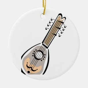 Ukelele, acht reihen, grafischer Bildentwurf auf Keramik Ornament