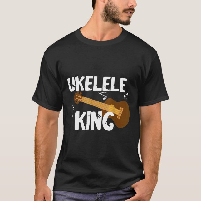Ukelele King Gitarrist Gitarre Uke Instrument Hawa T-Shirt (Vorderseite)