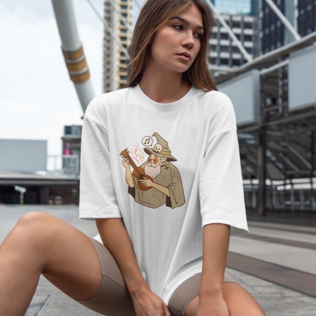 Ukelele Wizard Cartoon T-Shirt (Von Creator hochgeladen)