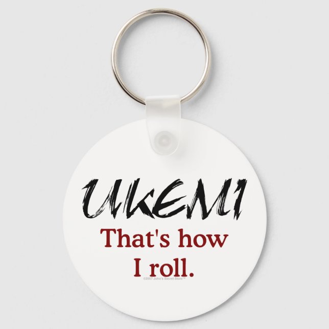 Ukemi, so Roll ich weißen Schlüsselanhänger (Vorderseite)