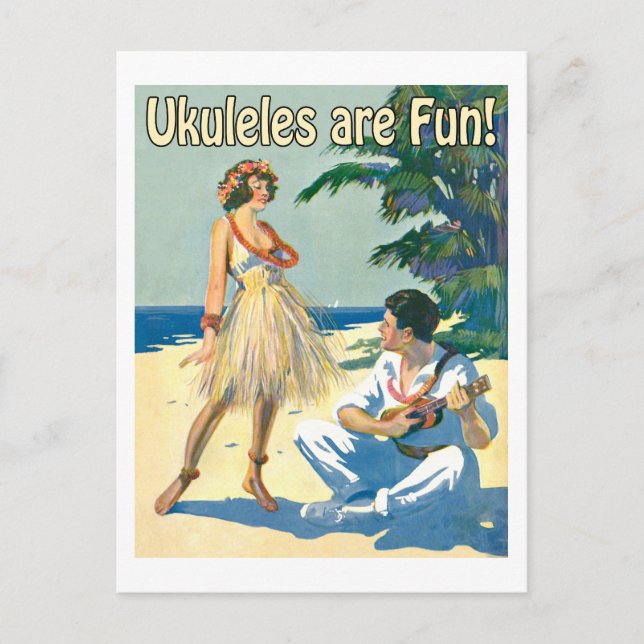 Ukes machen Spaß! Postkarte (Vorderseite)