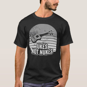 Ukes Not Nukes Retro-Vibe-Statement T-Shirt