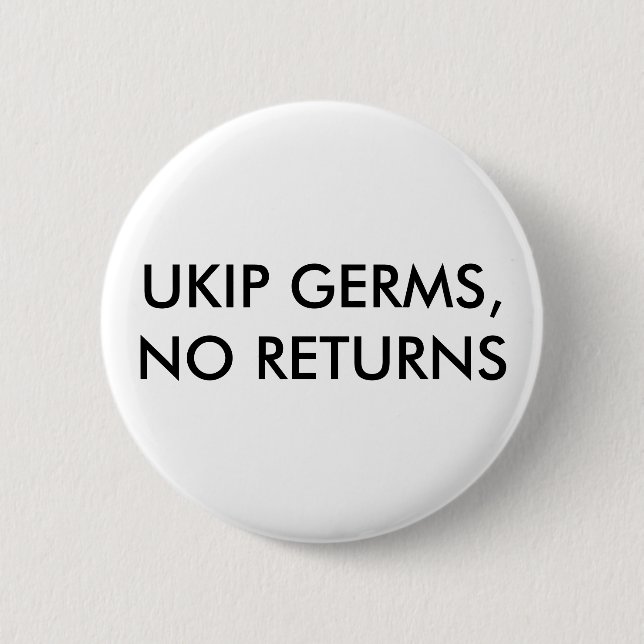 UKIP Mikroben, kein Rückkehr-Button Button (Vorderseite)