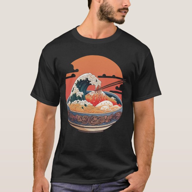 Ukiyo-e Art Bowl of ramen T-Shirt (Vorderseite)