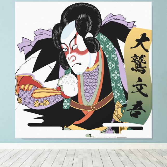 Ukiyo-e Art of Kabuki Leinwanddruck (Insitu (Holzboden))