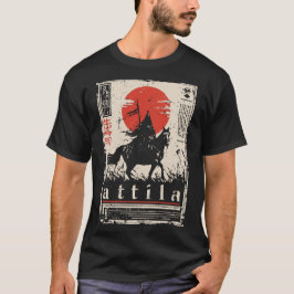 Ukiyo-e Attila | Hun Warrior Portrait T-Shirt