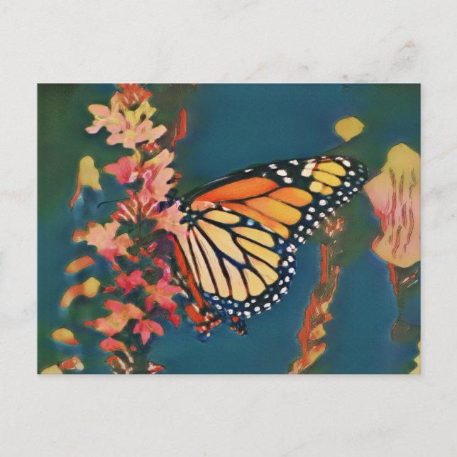 Ukiyo-e Butterfly Postkarte (Vorderseite)